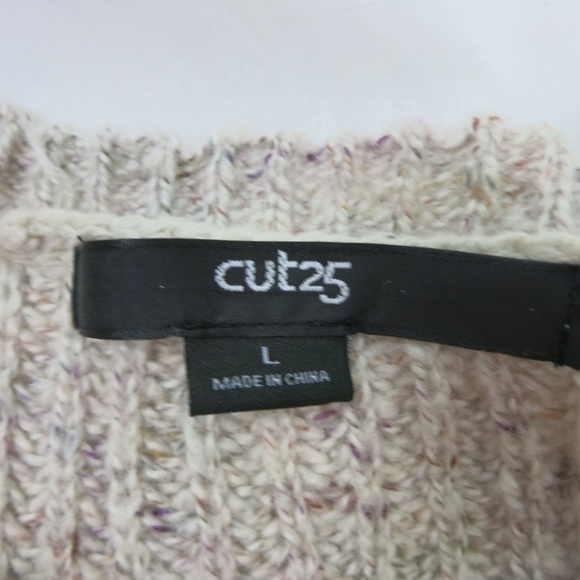 Cut 25 Yigal Azrouël Sweater Sz L Beige - Picture 7 of 8